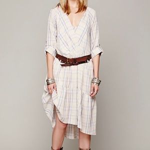 Free People - Asymmetrical Summer Maxi Plaid Dress